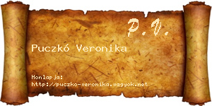Puczkó Veronika névjegykártya